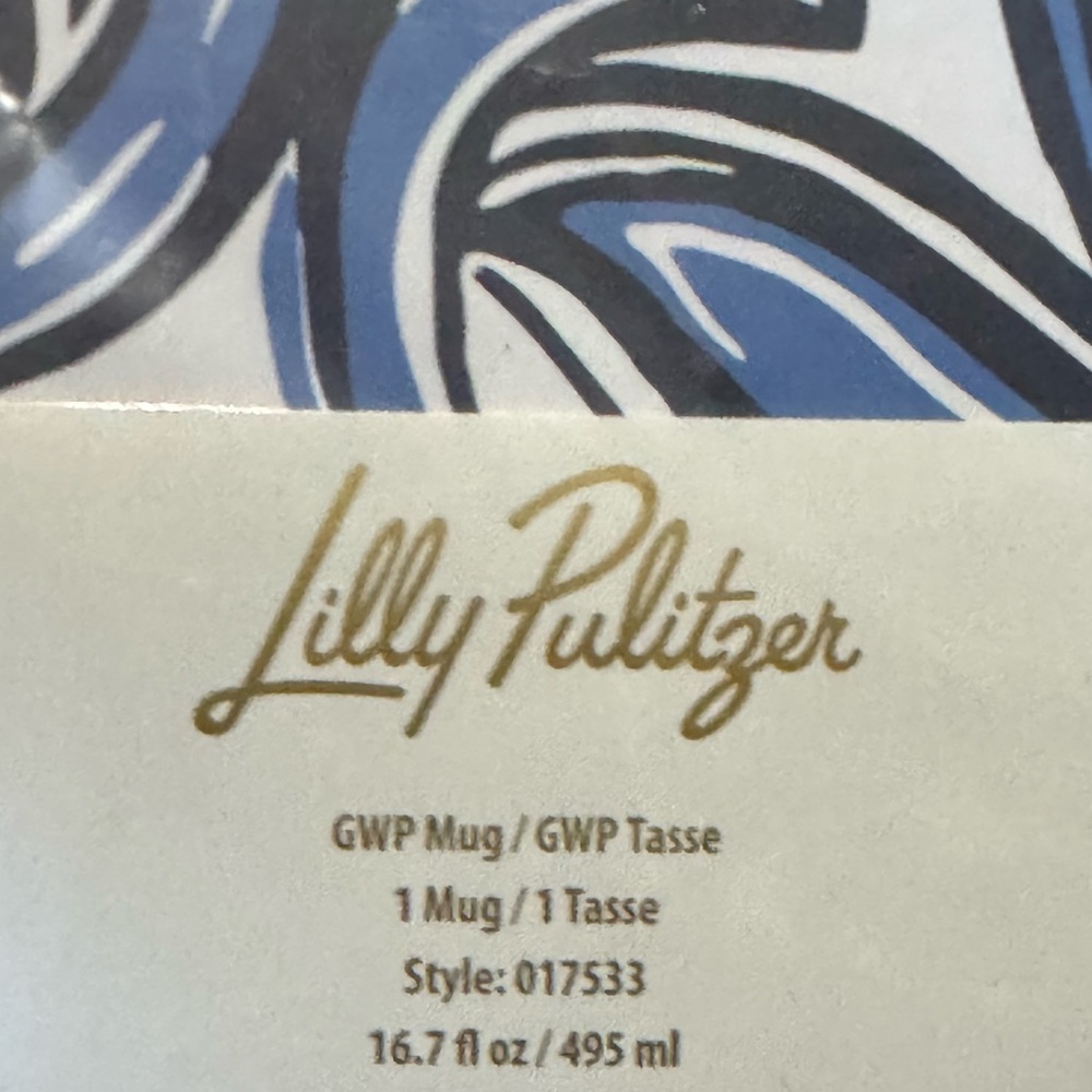 LILLY PULITZER CERAMIC MUG IN Resort White Give It A Whirl - Picture 5 of 8